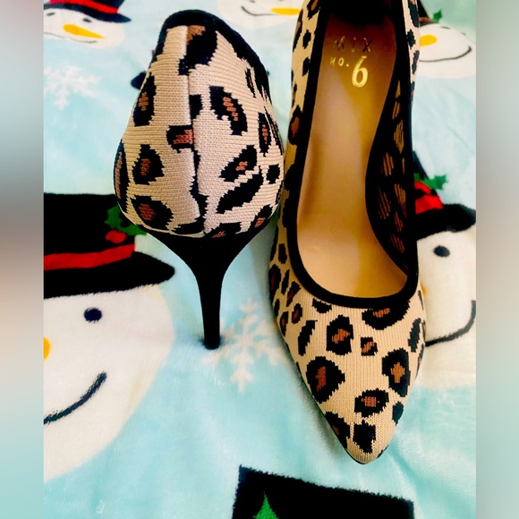 Mix No.6 Leopard Fabric Stiletto with 4inch Heel - Picture 1 of 5